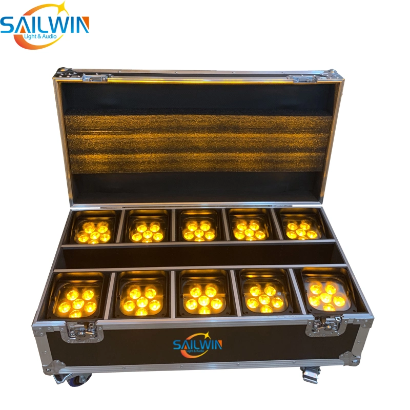 Sailwin 6X18W Smart Mobile LED PAR Light with Flight Case