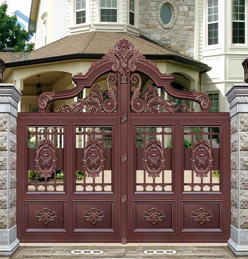 Luxury Aluminum Fence Garden Electric Double Swing Gate