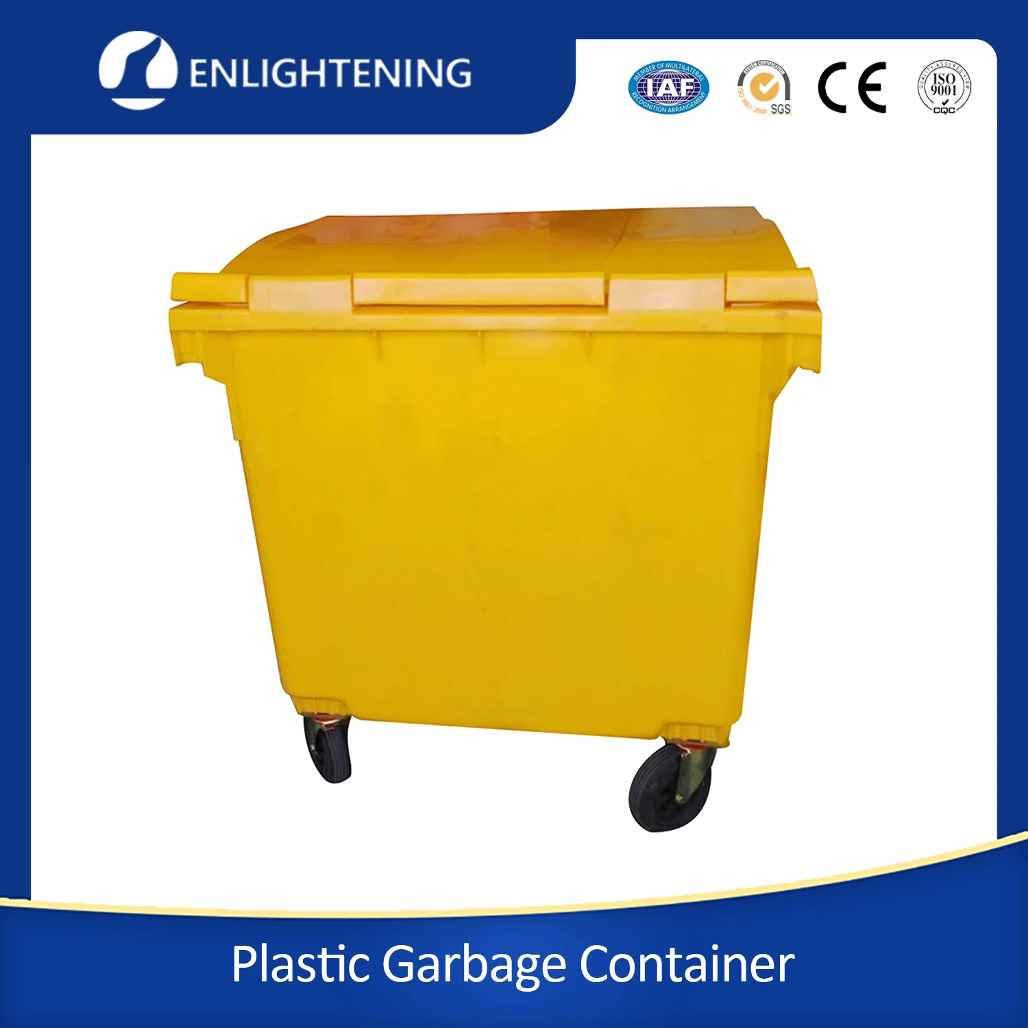 660L Hospital Waste Mobile Bin Medical Garbage Bins Street Garden Recycle Plastic Waste Bin Container Price with Wheels