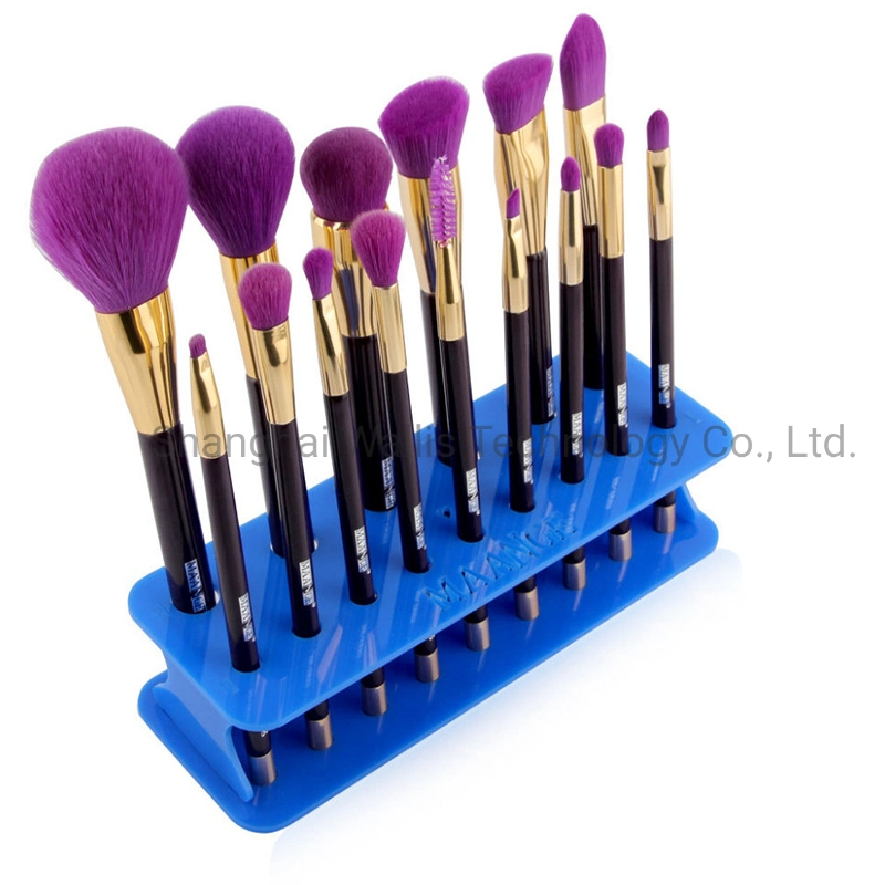 Acrylic Makeup Display Stand 10 Brushes Removable Brush Display Stand