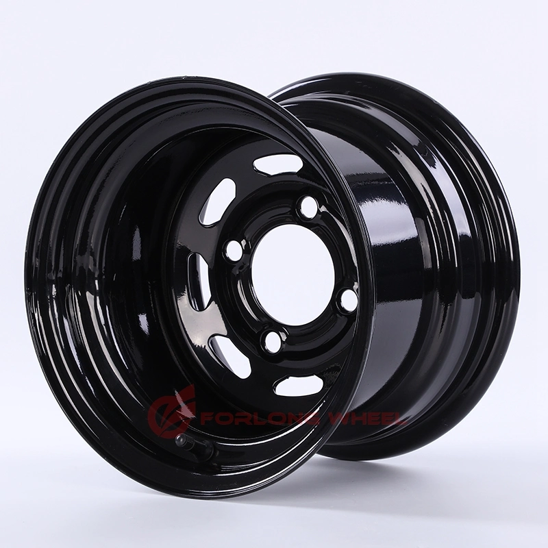 Forlong Wheel ATV Rims UTV Wheels 12&prime; &prime; Front Rear Black 12X7 5+2 4/110 Honda YAMAHA Rhino