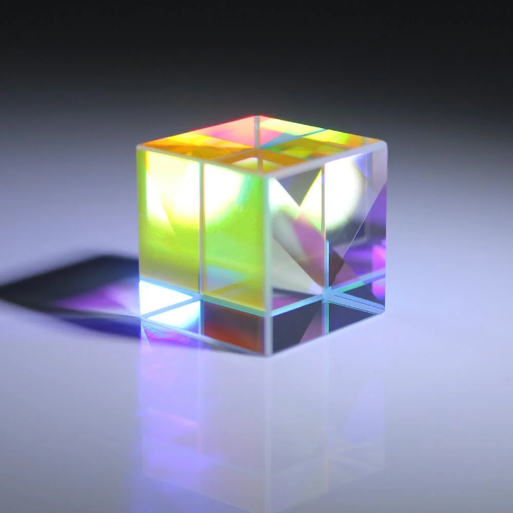 China Optical Glass Prism RGB Dispersion Prism X-Cube for Physics Teach Decoration Art