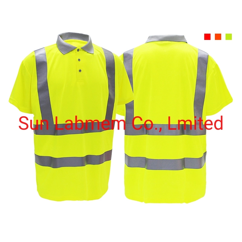 Hi-Viz Camisetas Ropa de trabajo Ropa de trabajo Ropa de trabajo de seguridad de las camisas de polo