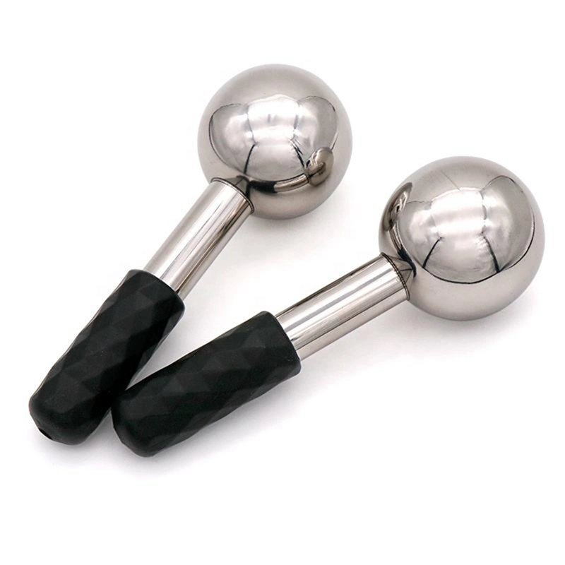 Beauty Facial Ice Roller Cooling Globe Massage Ball Stainless Steel Facial Ice Globes for Face