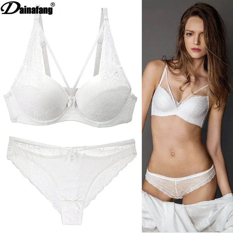 Women Sexy Hot-Sale Over-Size Push-up Lace Bra Set Y Underwear