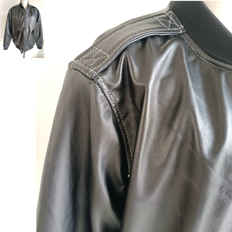 Moto cuero Fábrica de abrigos de lana bombardero corto Blazer chaquetas acolchadas