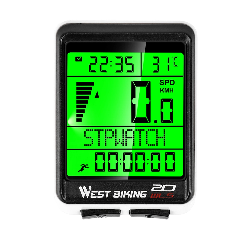 West Biking Wireless MTB Road Bike Computer Waterproof Backlight Screen Cycling Speedometer