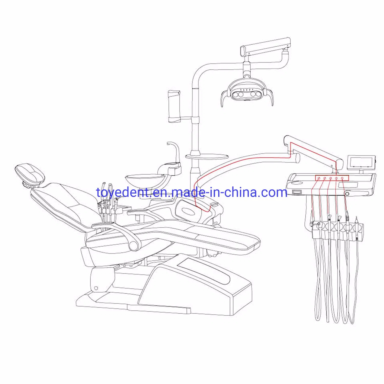 Best Selling Medical Dental Chair Unit with Dentist Stool