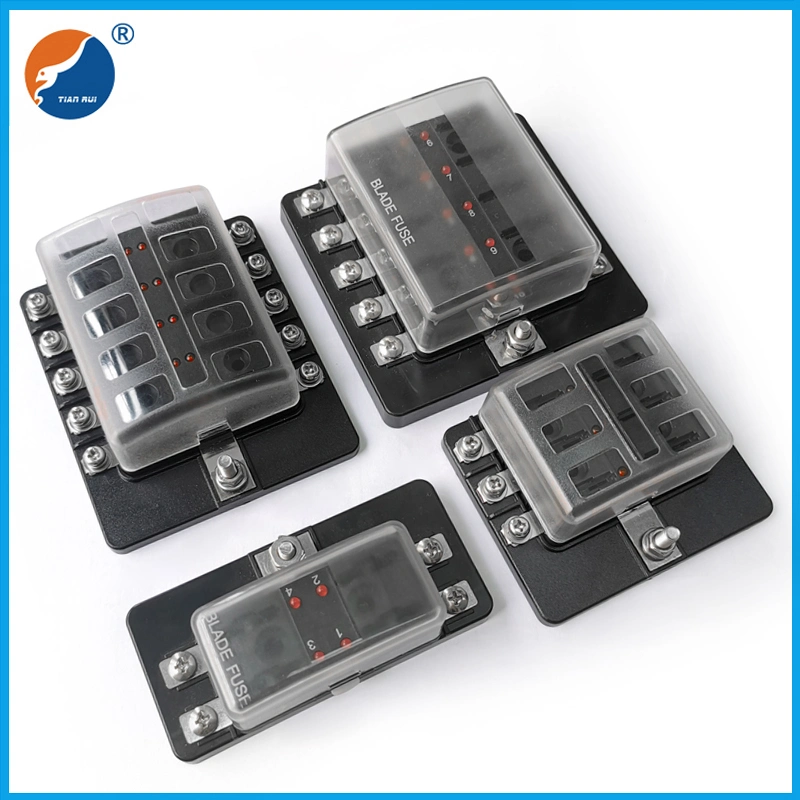 8 Ways Multiple LED Car Fuse Box with Screw Terminal