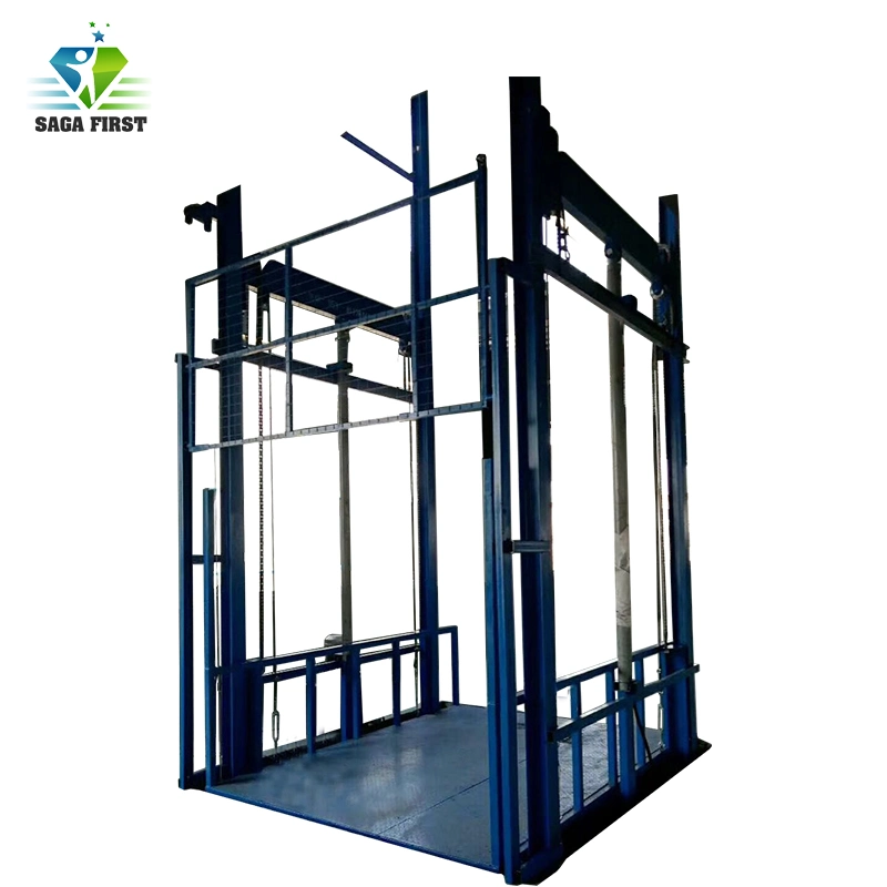 High Speed Vertical Industrial Guide Rail Cargo Lift Freight Elevator