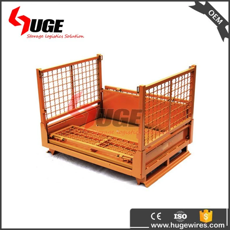 High-End Market Customized Stainless Steel Lockable Mesh Pallets Metal Box Pallet