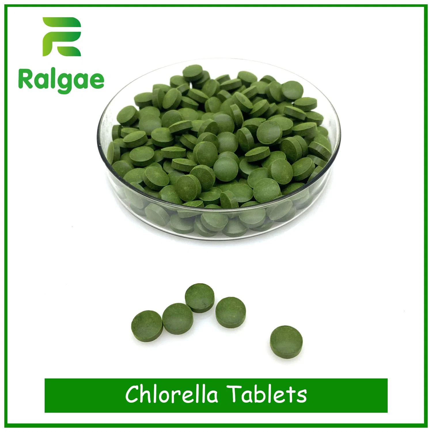 Las tabletas de puro de la microalga Chlorella Vegan suplementos proteicos