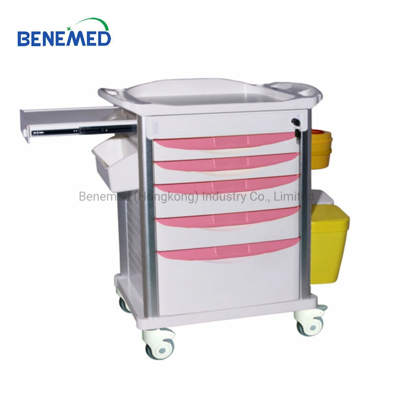 Durable ABS Plastic Hospital Drug Cart Medical Medicine Trolley Bm-Mt015