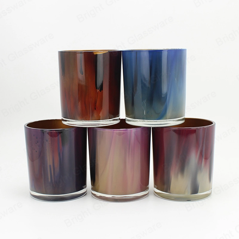 10oz Colorful Glaze Sublimation Candle Jar with Custom Lid