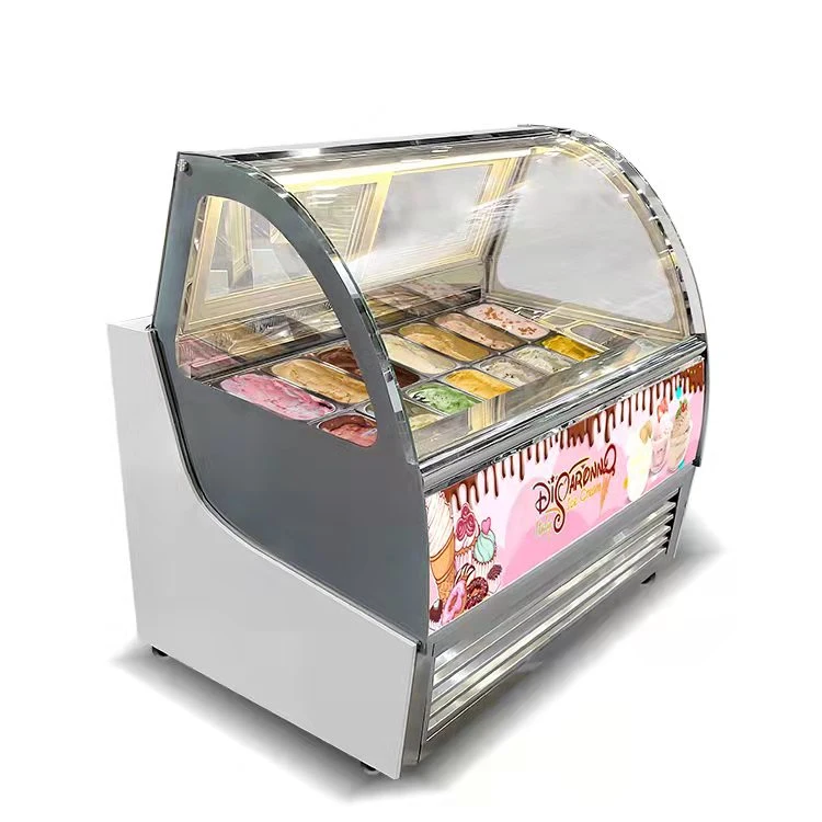 10/12/14 Pans Italian Ice Cream Display Showcase Gelato Display Freezer