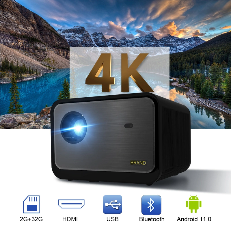 Home Theater 3D de enfoque corto Beamer Android Smart TV proyector 4K Versión global