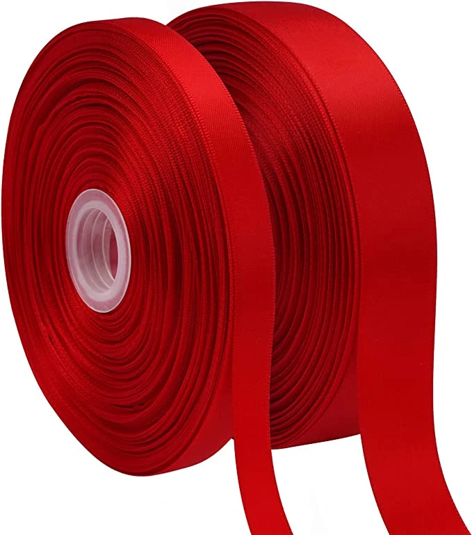 Venta caliente 3-100 mm poliéster de doble cara cinta de satén de seda