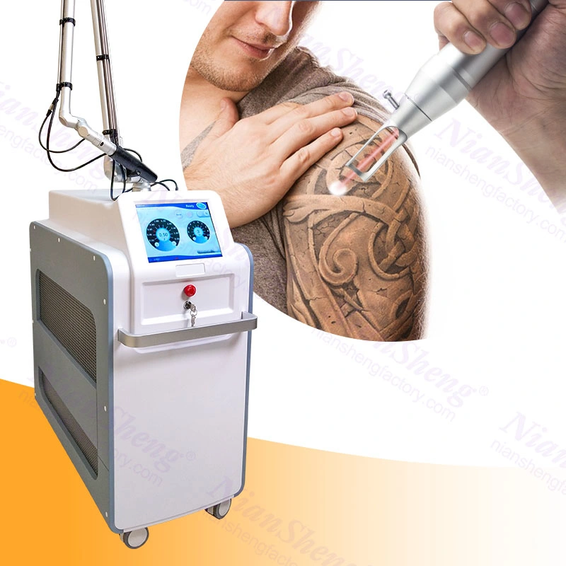 Fábrica de China Q-Switched Nd Yag Láser Picosecond retiro del tatuaje de la máquina láser de Pico de la pigmentación de color adecuado para todos los equipos de belleza tatuajes