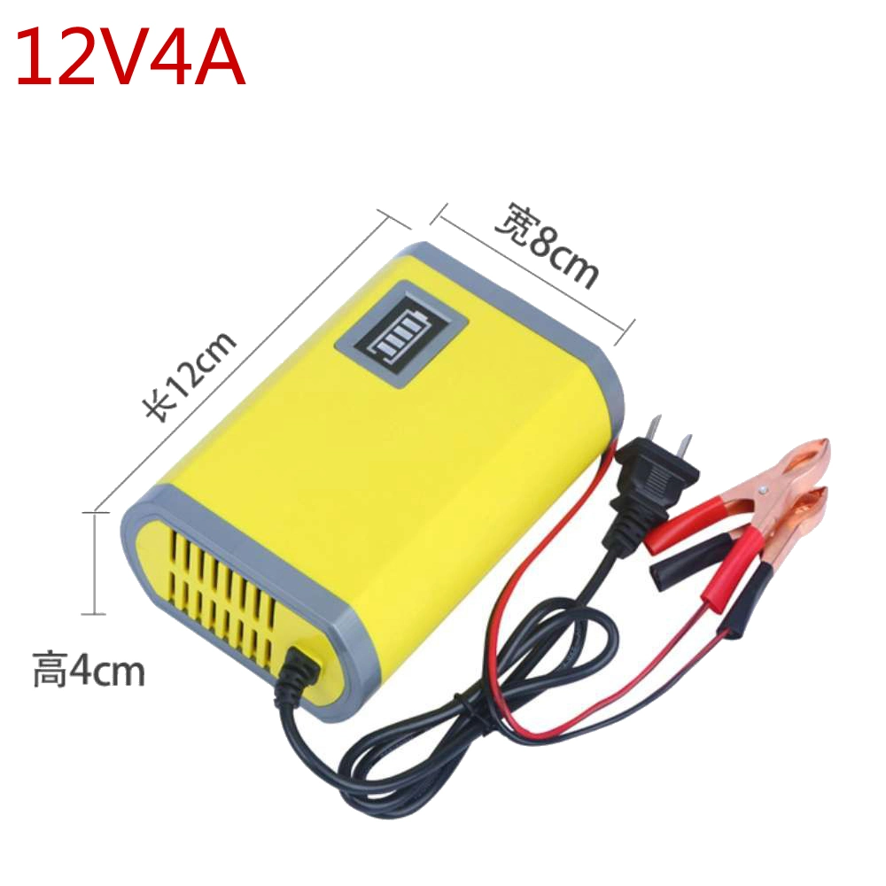New Battery Charger 12V 6A Rechargeable Smart Fast Car Auto Smart Fast Lead-Acid Battery Charger