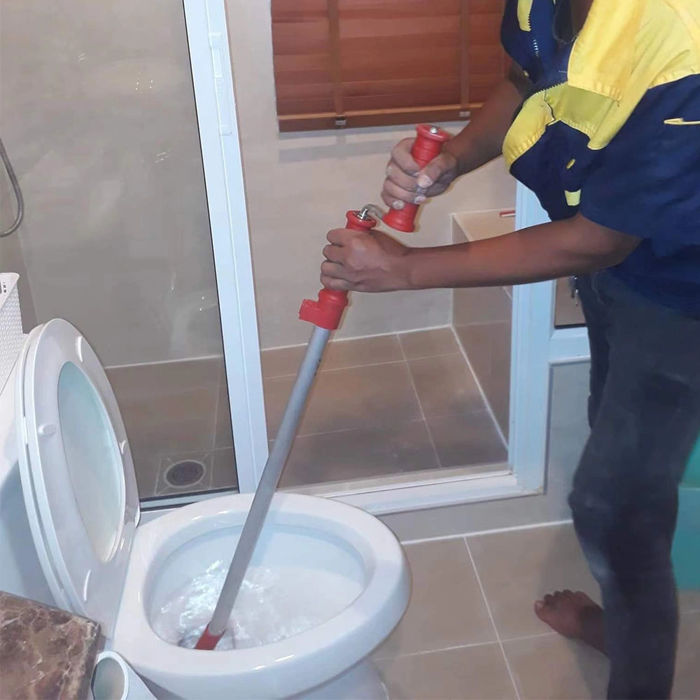 Toilet Auger with Unclogging 6-Foot Snake and Bulb Head