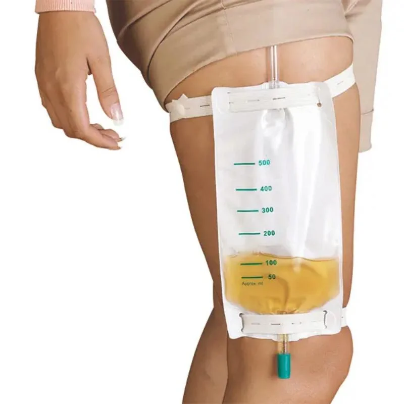 Медицинские поставки Одноразовые стерильные ПВХ мочи сбора дренажных мешок для ног