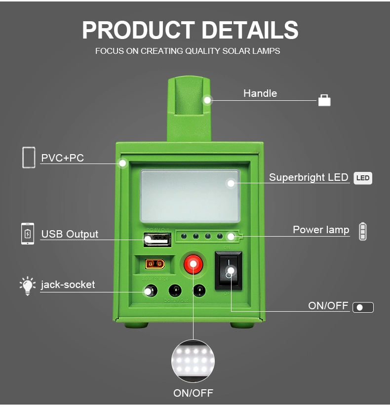 Outdoor tragbarer 20W/40W/60W Solar Powered Generator Solar Panel System aus Grid Home Solar Power System