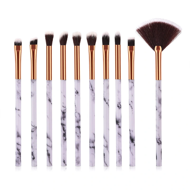 10pcspromotions Marbling Texture Brushes Face Foundation Powder Eye Shadow