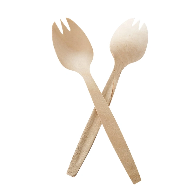 Biodegradable Disposable High quality/High cost performance  Food Recyclable Knife Classic Wooden Fork