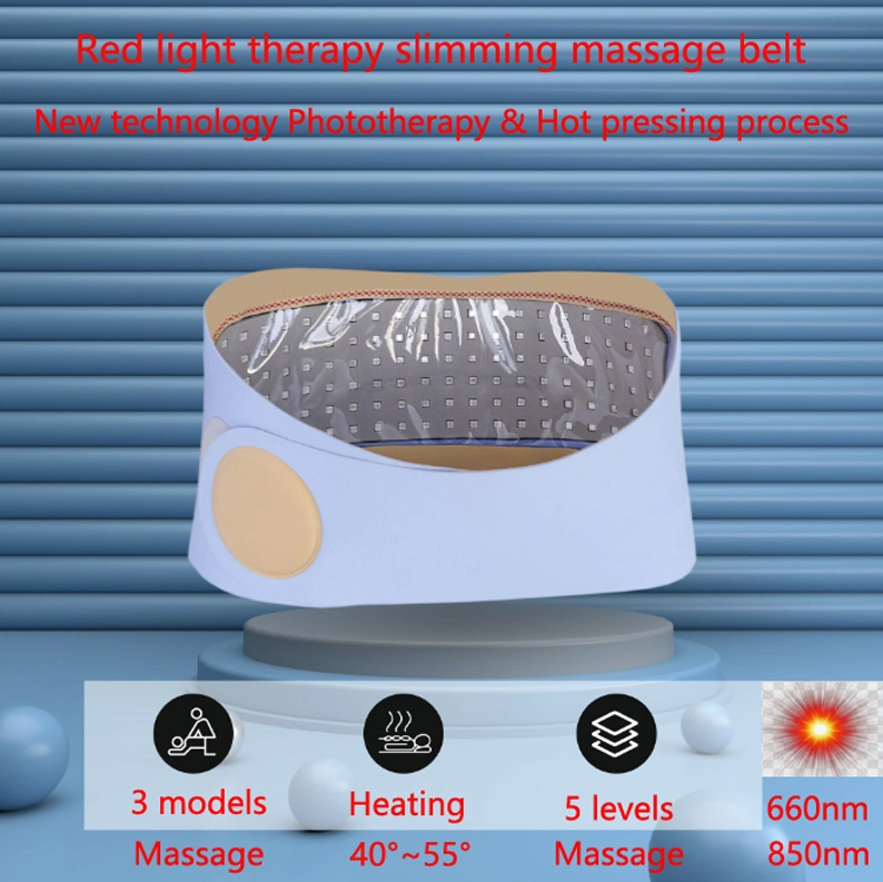 New Fashion Vibration Weight Loss 660nm 850nm Infrared Red Light Therapy Slimming Belt Body Massager