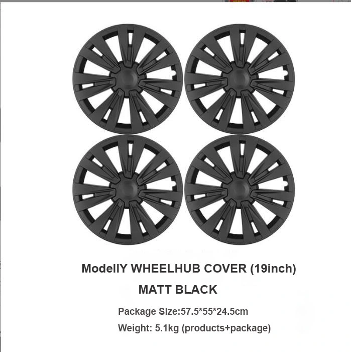 Hot Selling Newest Tesla Hubcaps for Model Y 19inch 4PCS Set Wheel Cover Hubcaps for Tesla Model Y Wheel Hub Cover