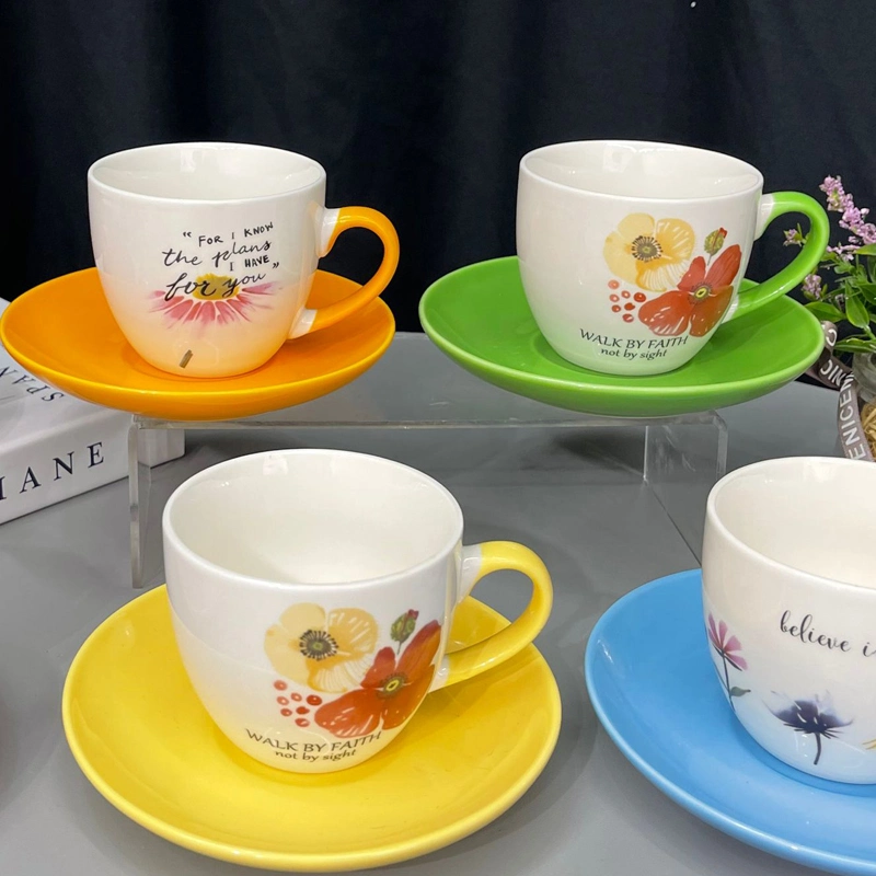 Spring Coffee Set, Tea Cup Set for Office and Home