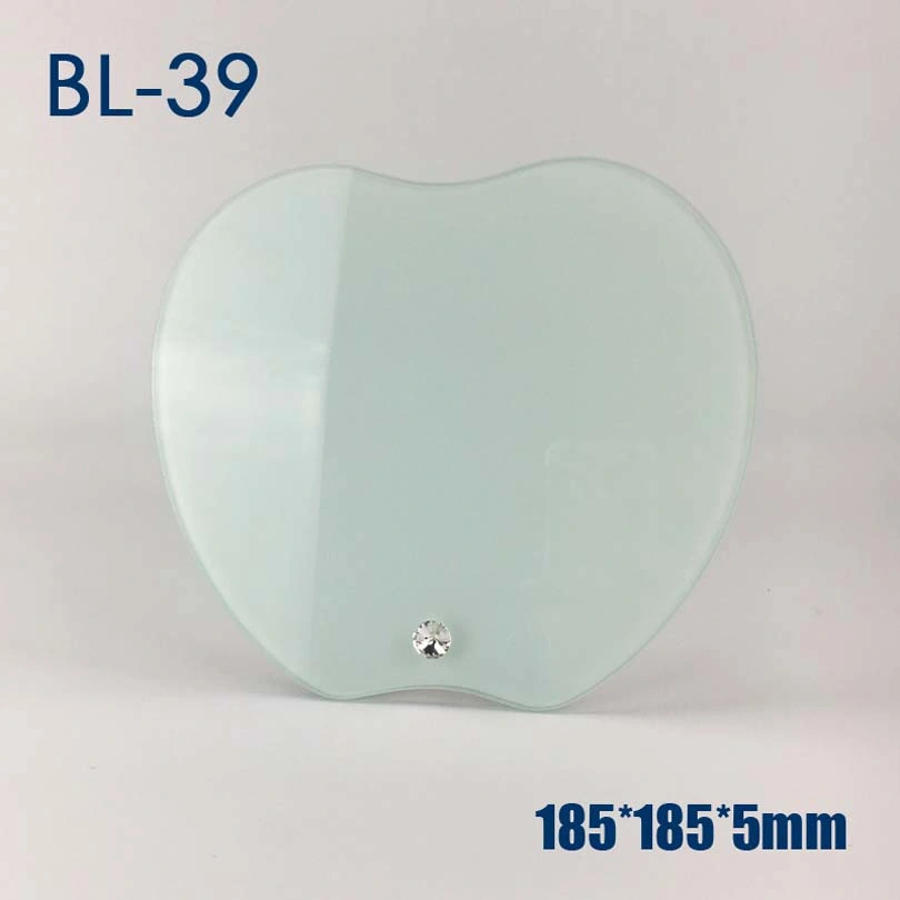 Apple Shape Sublimation Blanks Glass Photo Frame for Digital Printing 20*20*0.5cm Bl-39