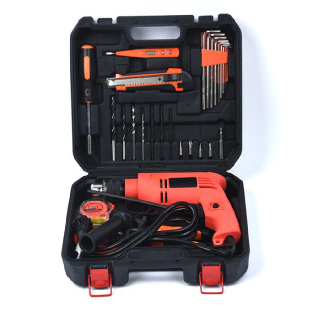 31 Piece Hardware Tool Set Multi Function Electric Screwdriver Electric Drill Tool Set Household Auto Repair Electrician Woodworking Hardware Toolbox Set