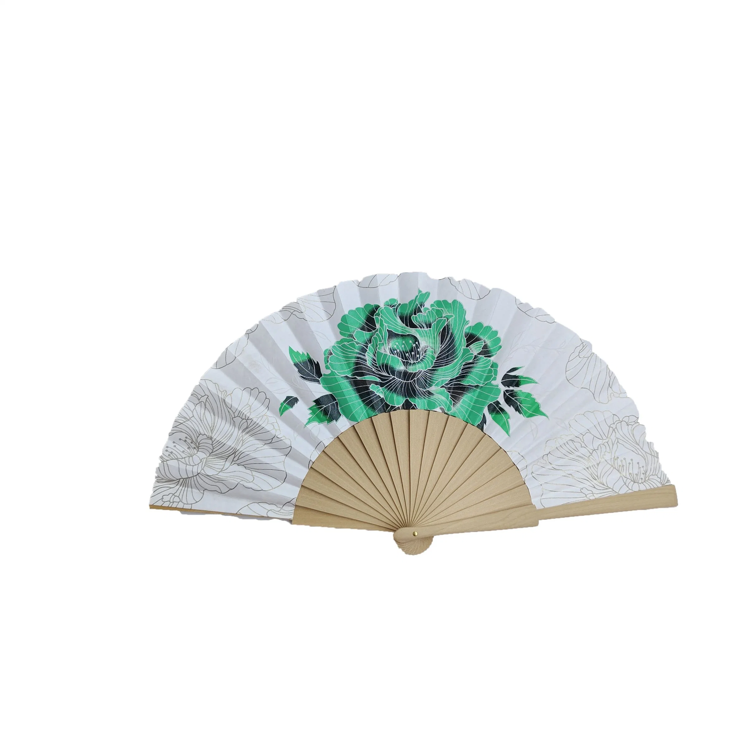 Promotional Hot Sale Eco Friendly Paper Portable Fan Hand Custom Printed Logo Hand Held Fan