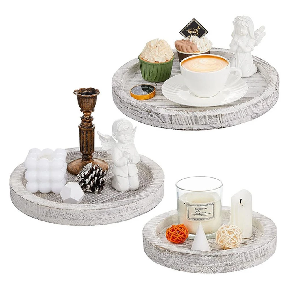 Assiette en bois de luxe avec Bobeche vintage