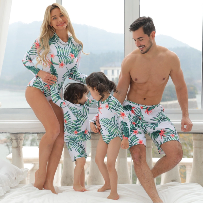 La coincidencia de la familia de la moda Traje de Baño traje de baño Bikini Beach el desgaste de los padres Kid trajes de baño