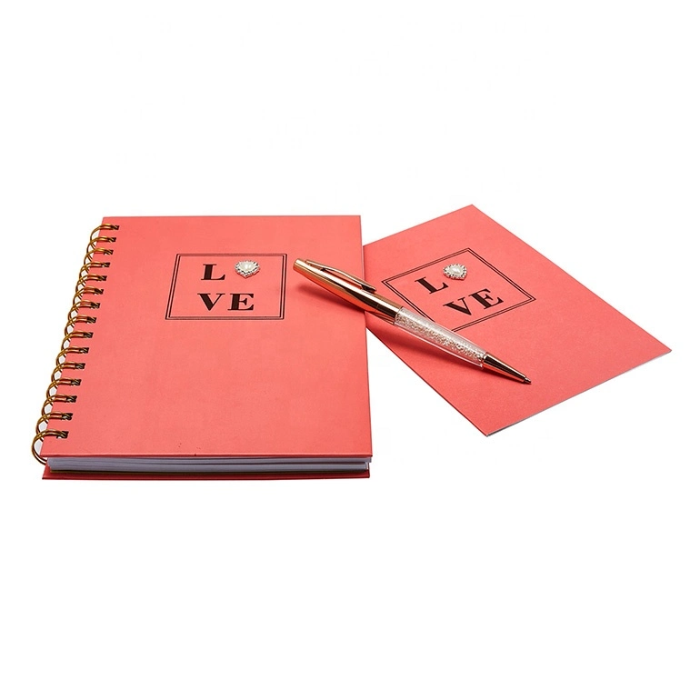 Notebook and Pen Set Custom Printing Spiral Notebook Hot Sale Office Stationery Gift Set