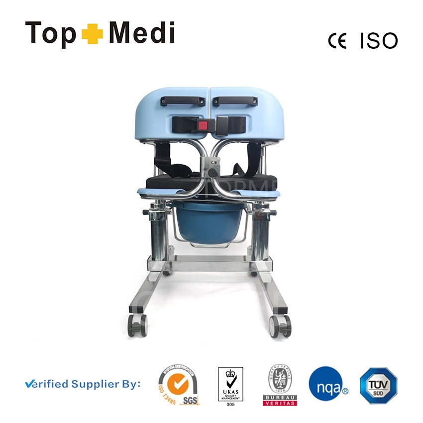 Home Care Nursing Patient Transfer Lifting Wheelchair Toilet Commode Chair