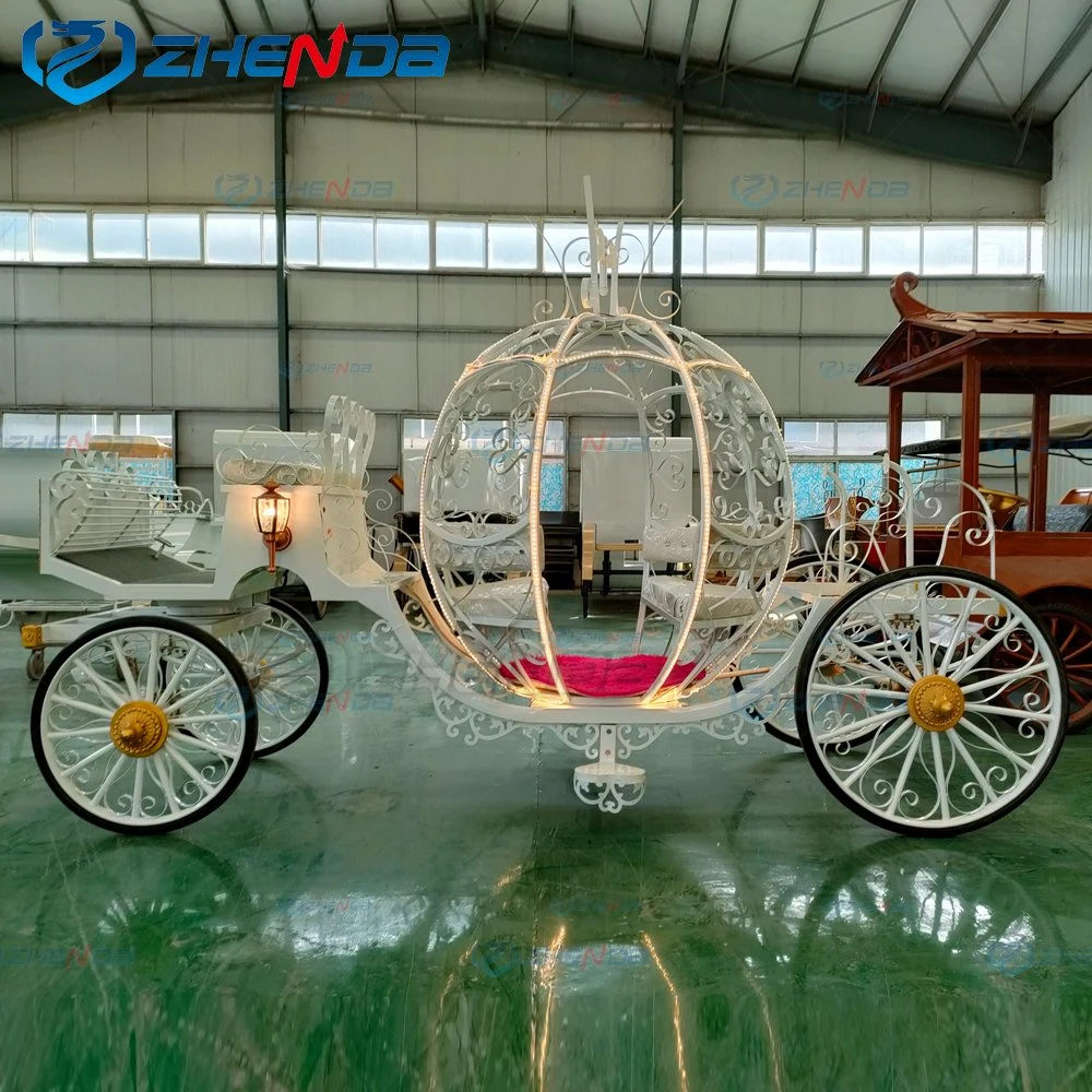 New Designed White Princess Popular Cinderella Used Horse Carriage for Sale Royal Pumpkin Wedding Sightseeing Carriages