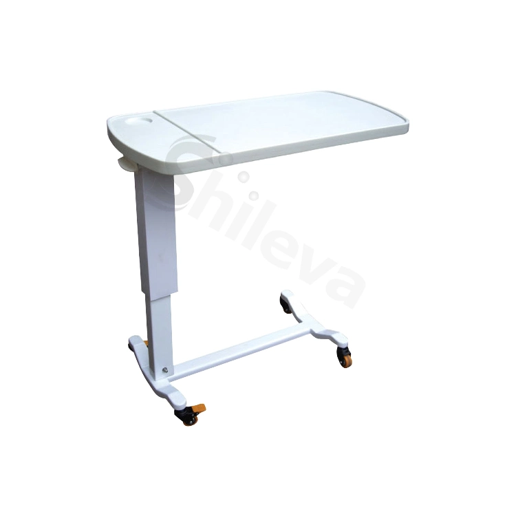 Hi-Low Adjustable ABS Bedside Dining Gas-Spring Laptop Overbed Table for Patient