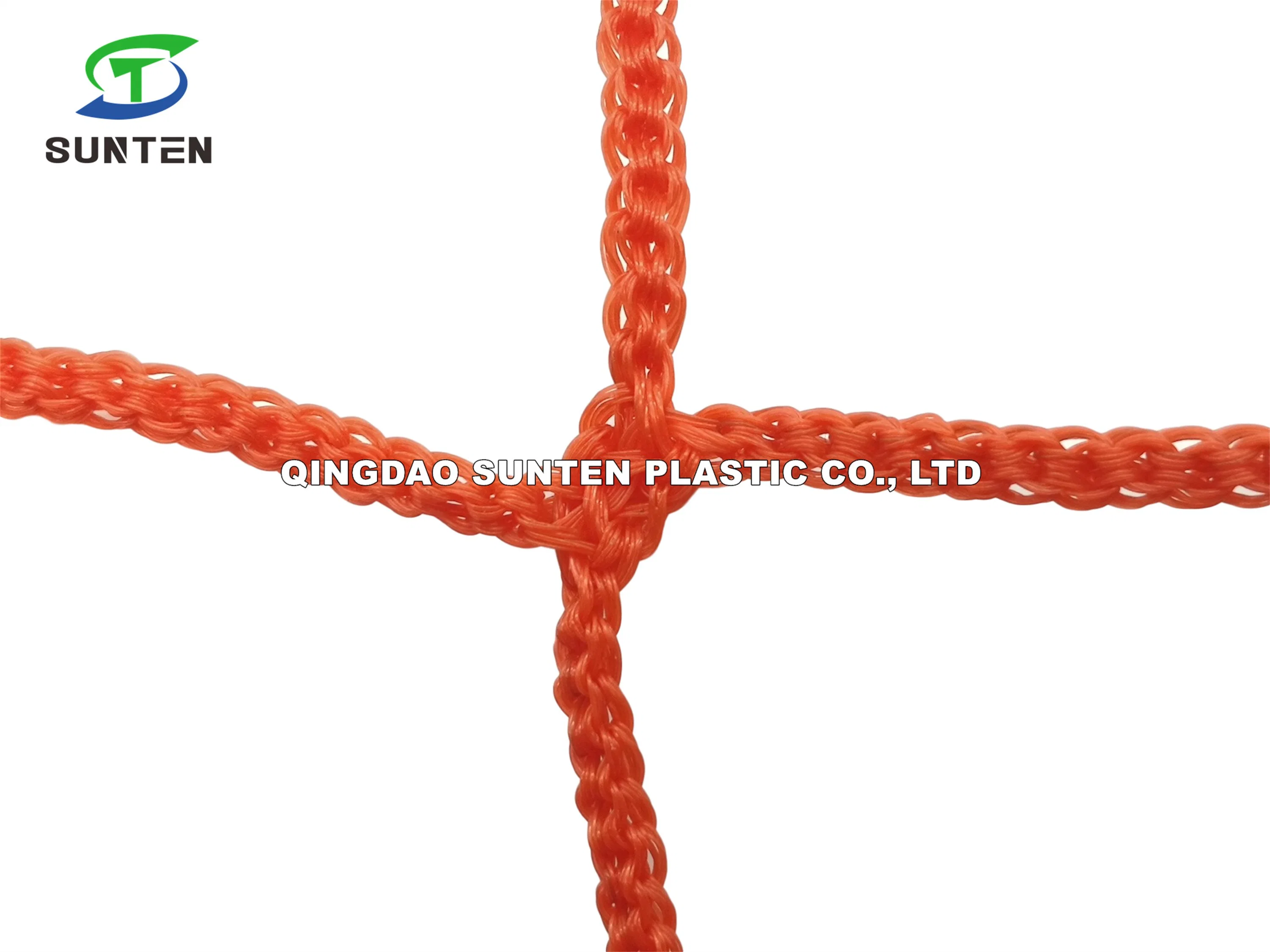 Red HDPE Knotless Fall Arrest Net, Construction Safety Catch Net, Anti-Falling Netting, Container Cargo/Sport/Golf Net