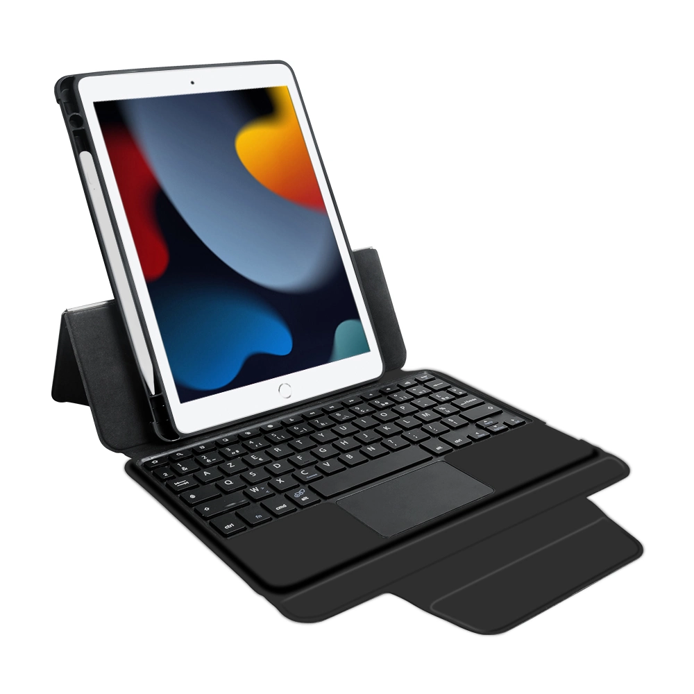 Rotatable Back Touchpad Bluetooth Keyboard Tablet Case for iPad 9 8 7th Gen 10.2 Inch