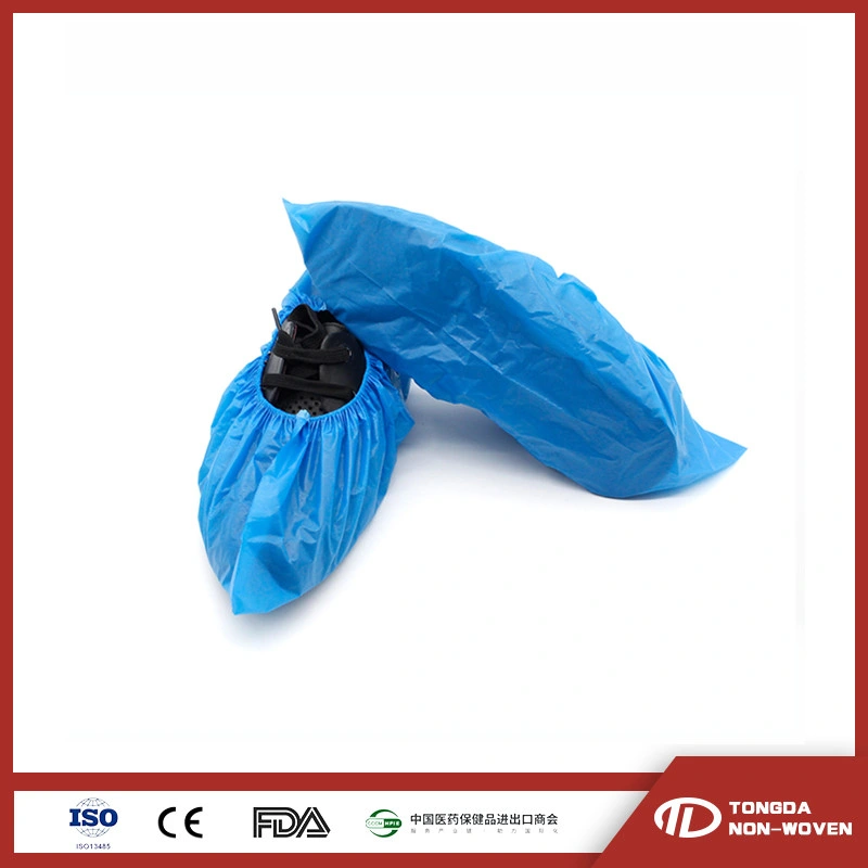 Free Sample PE CPE Plastic Waterproof Medical Shoe Cover