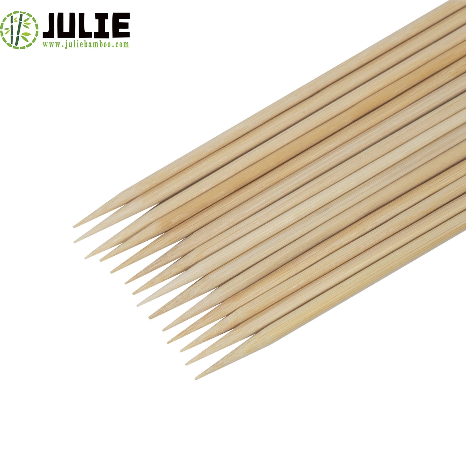 Food-Contact Grade High Quality Eco-Friendly Biodegradable Disposable Natural Bamboo Skewers Bamboo Stick BBQ Skewers