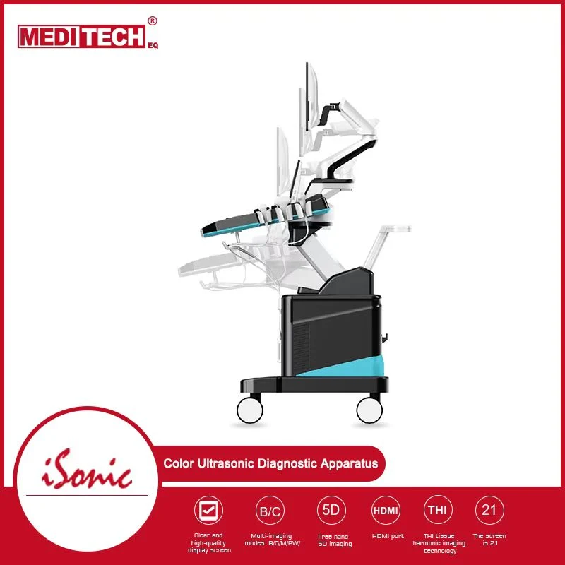 Meditech Trolley Ultrasound Scanner Ce Approved Comes with Convex and Linear Probes