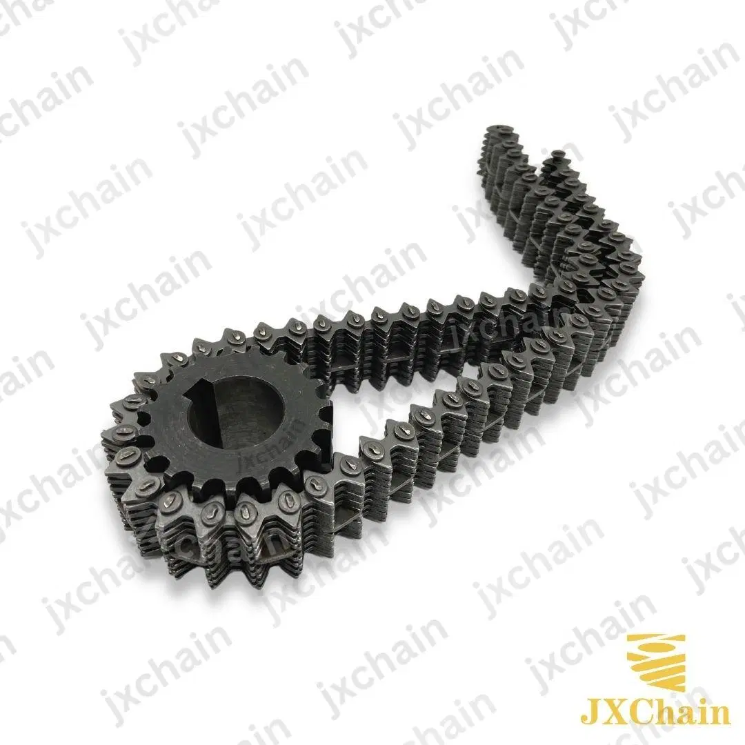 3/8 Qlz3 Biz0 Center Guide Carbon Steel Transmission Silent Chain for Multi Shaft Drives