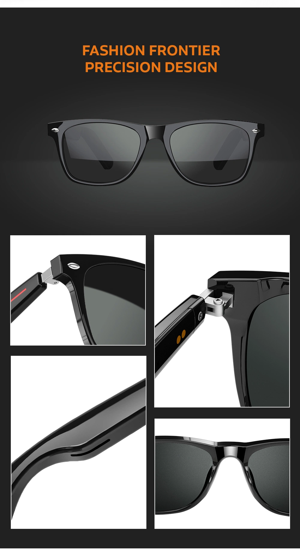 Fashion Sunglasses Newest 2022 Bluetooth Glasses Smart Glasses Sunglasses Android Calling Wireless Music Glasses Headphone