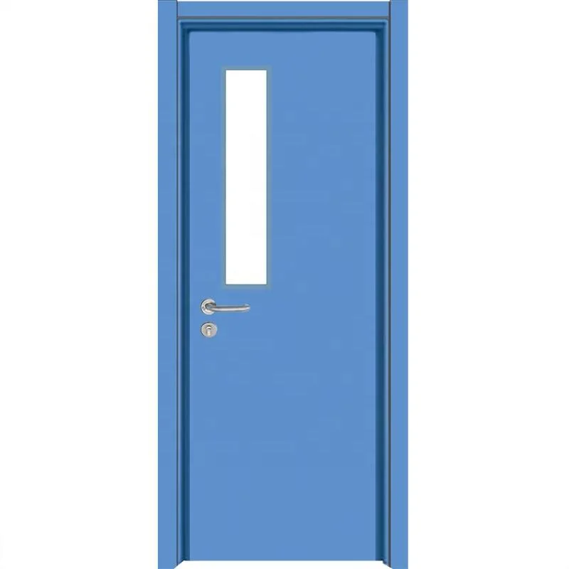 Soundproof Interior Solid Wooden Clinic Door with Vision Panel