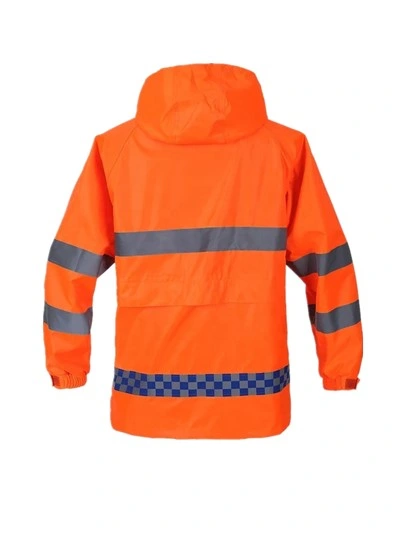 Waterproof Reflective Road Safety Jacket Raincoat Workwear Rainsuit Suit for Adults