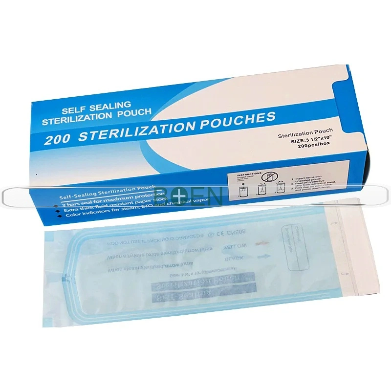 Medical Self Sealing Autoclave Sterilization Pouch Sterilizer Bag for Dental Instruments Packaging